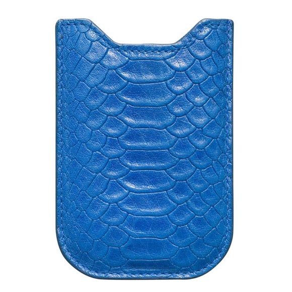 Graphic Image Slim iPhone Leather Sleeve Case in Cobalt - Picture 1 of 3